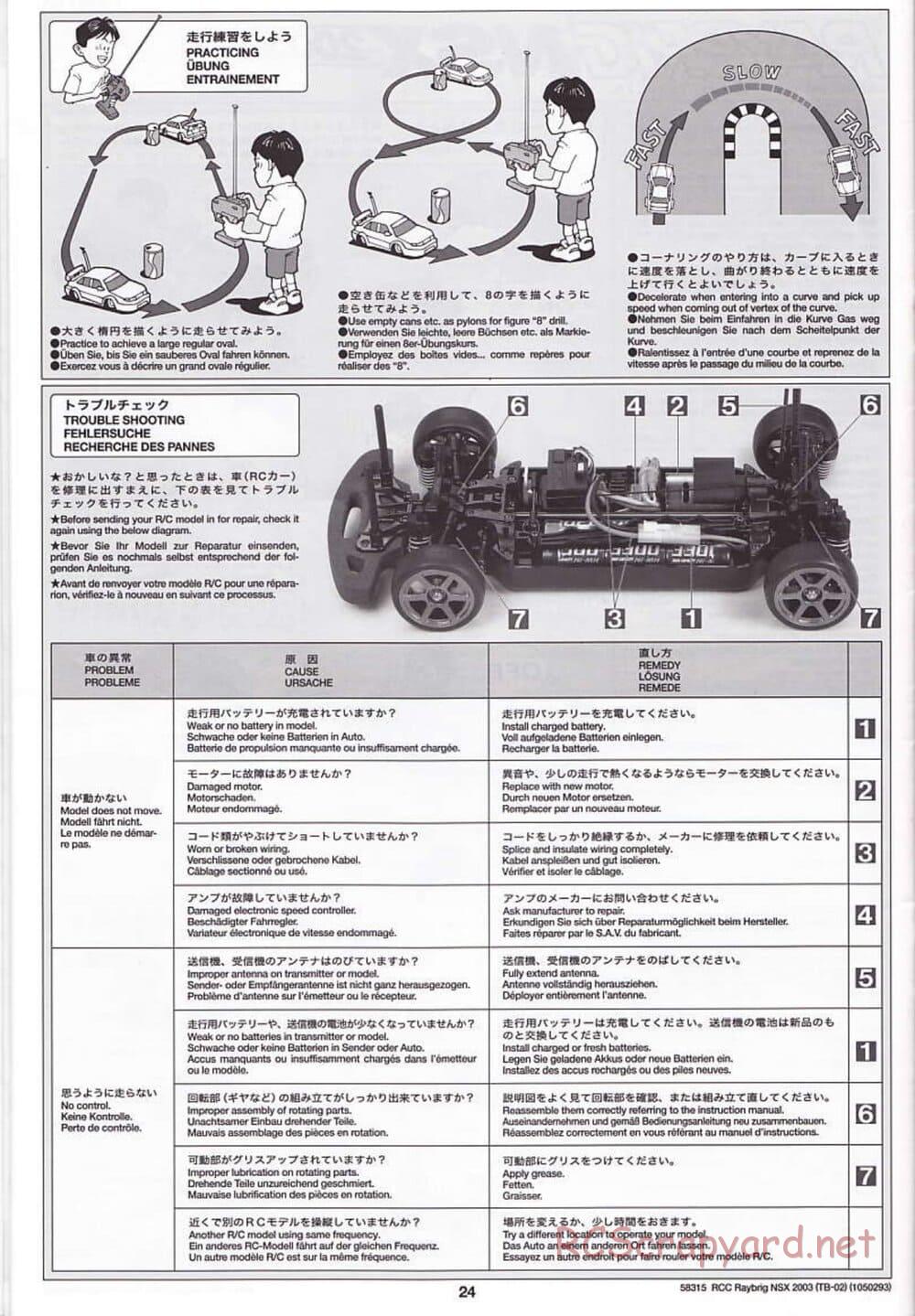 Tamiya - Raybrig NSX 2003 - TB-02 Chassis - Manual - Page 24