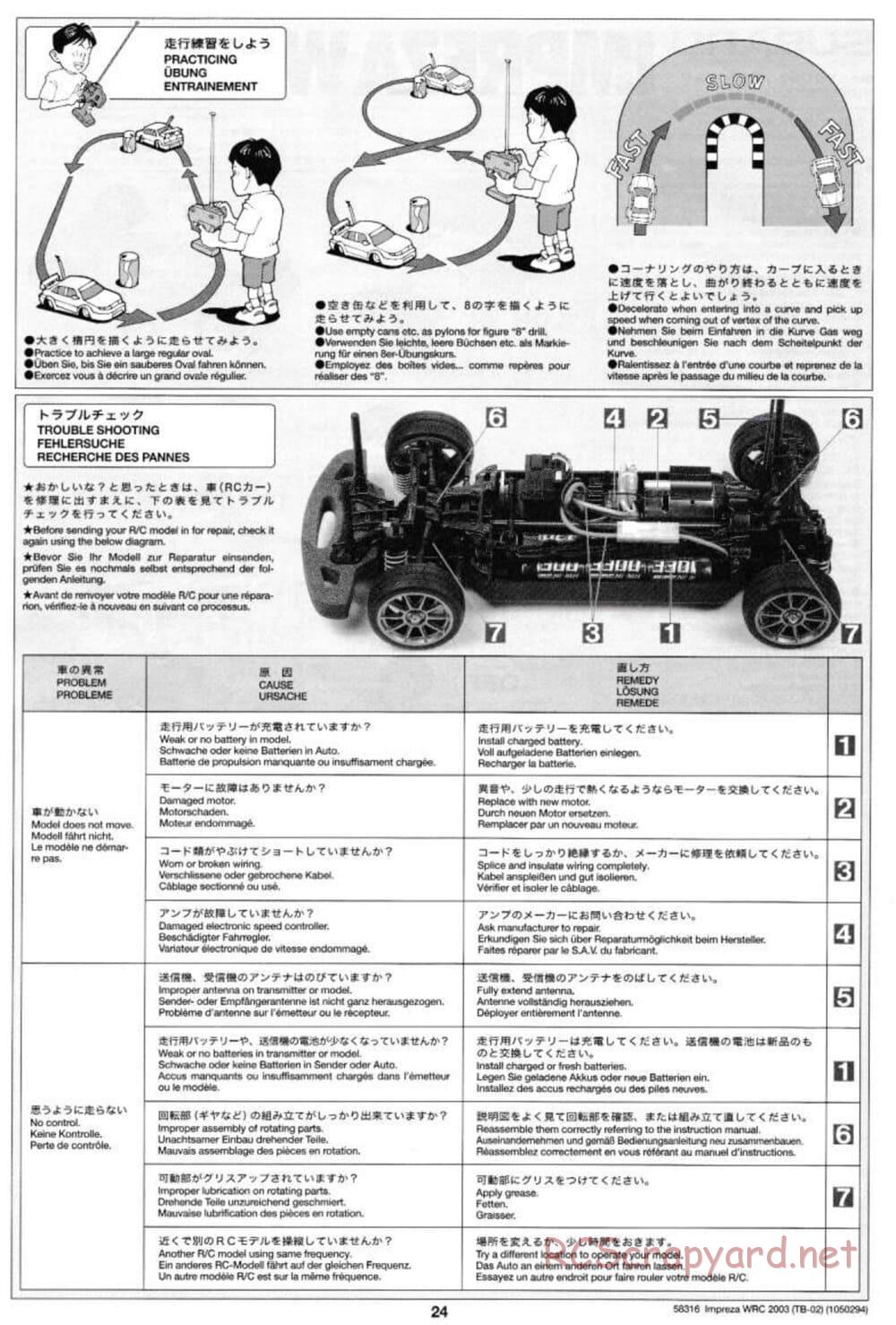 Tamiya - Subaru Impreza WRC 2003 - TB-02 Chassis - Manual - Page 24