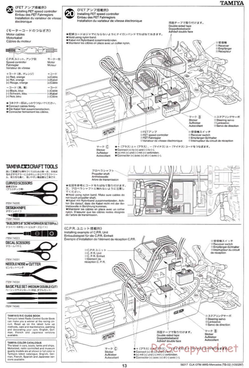 Tamiya - CLK DTM 2002 AMG Mercedes - TB-02 Chassis - Manual - Page 13