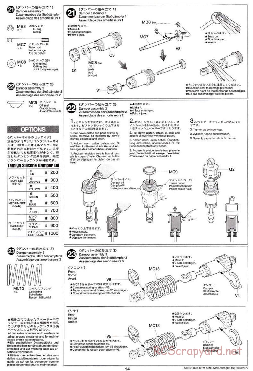 Tamiya - CLK DTM 2002 AMG Mercedes - TB-02 Chassis - Manual - Page 14