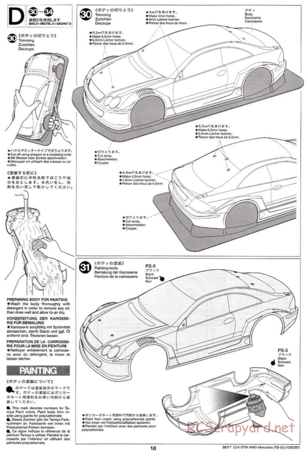 Tamiya - CLK DTM 2002 AMG Mercedes - TB-02 Chassis - Manual - Page 18