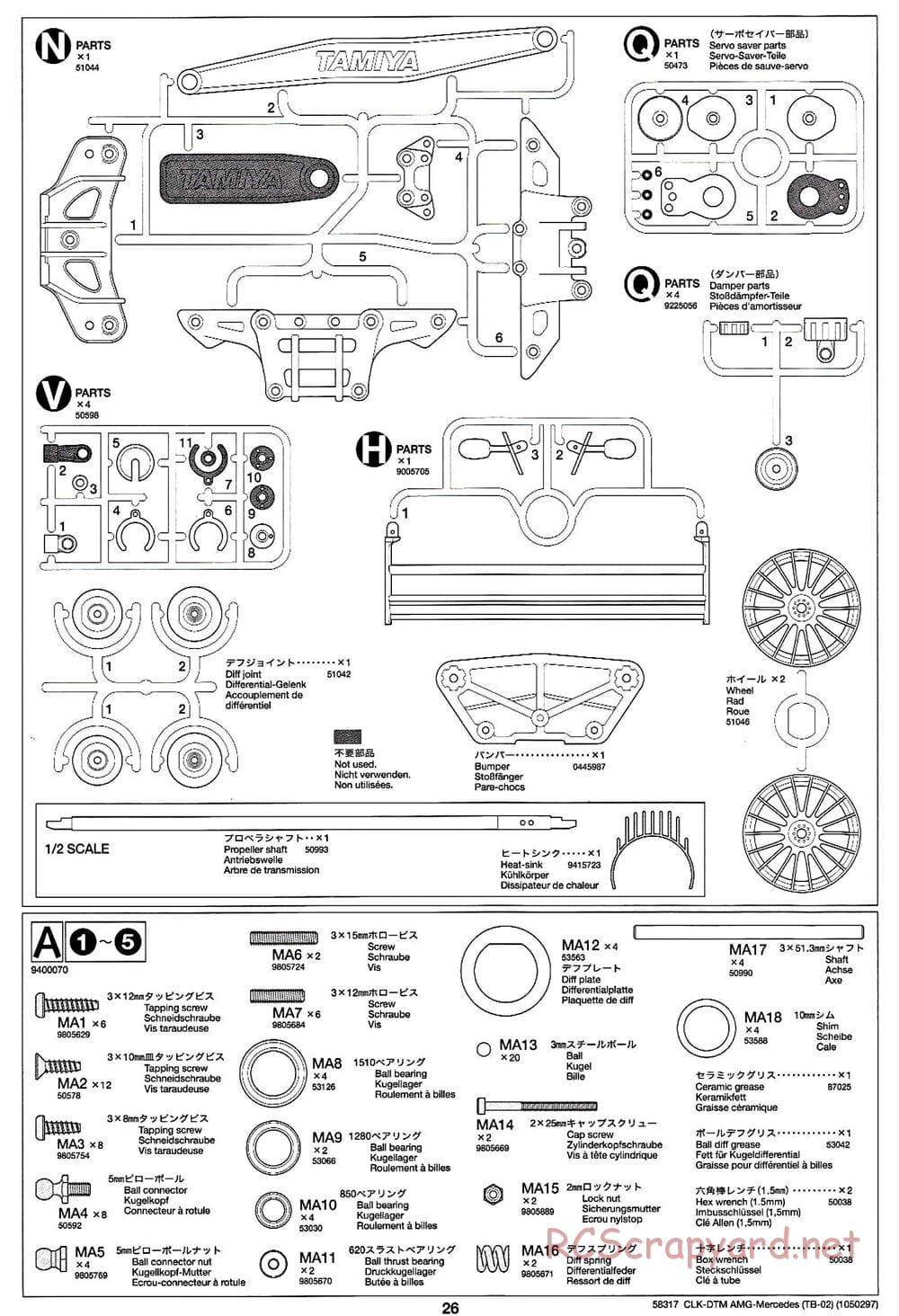 Tamiya - CLK DTM 2002 AMG Mercedes - TB-02 Chassis - Manual - Page 26