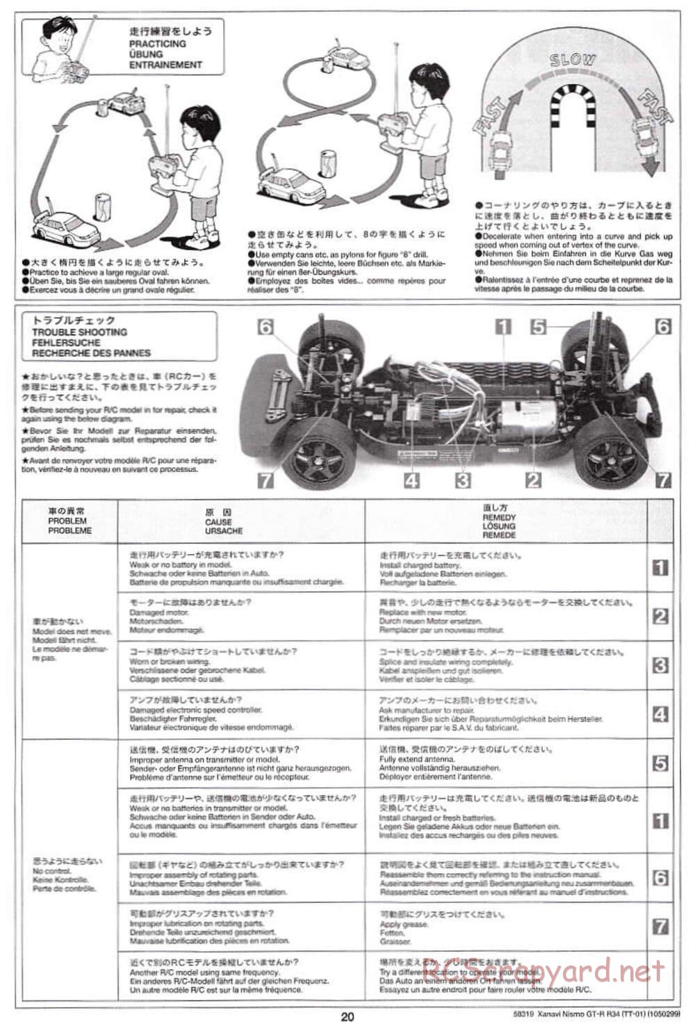 Tamiya - Xanavi Nismo GT-R R34 - TT-01 Chassis - Manual - Page 20