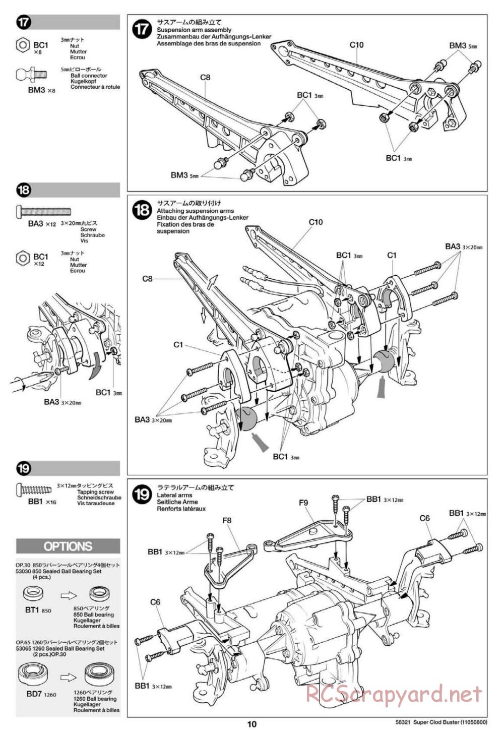 Tamiya - Super Clod Buster Chassis - Manual - Page 10