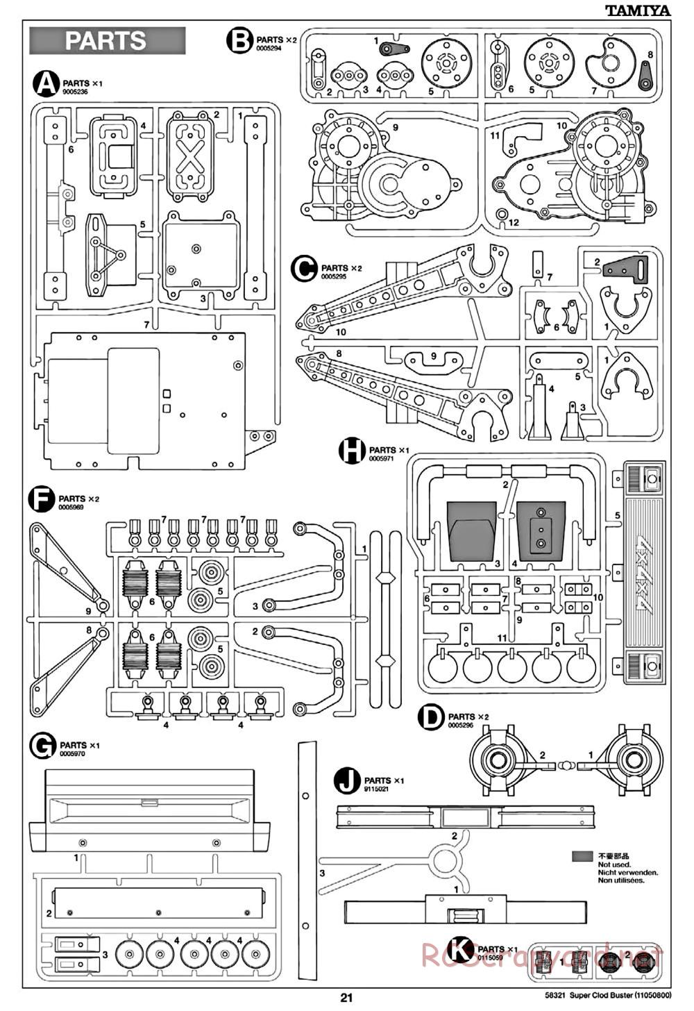 Tamiya - Super Clod Buster Chassis - Manual - Page 21