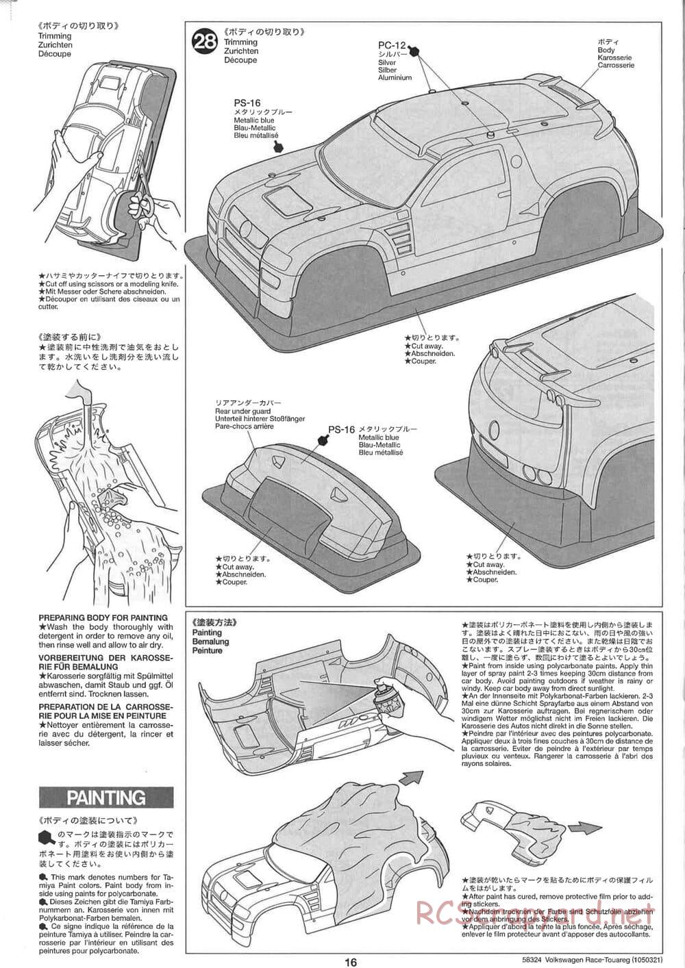 Tamiya - Volkswagen Race-Touareg - CC-01 Chassis - Manual - Page 16