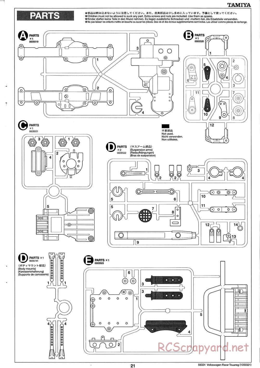 Tamiya - Volkswagen Race-Touareg - CC-01 Chassis - Manual - Page 21