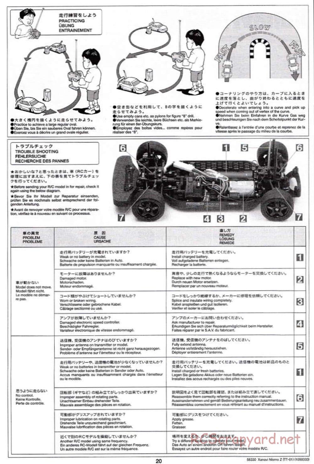 Tamiya - Xanavi Nismo Z - TT-01 Chassis - Manual - Page 20