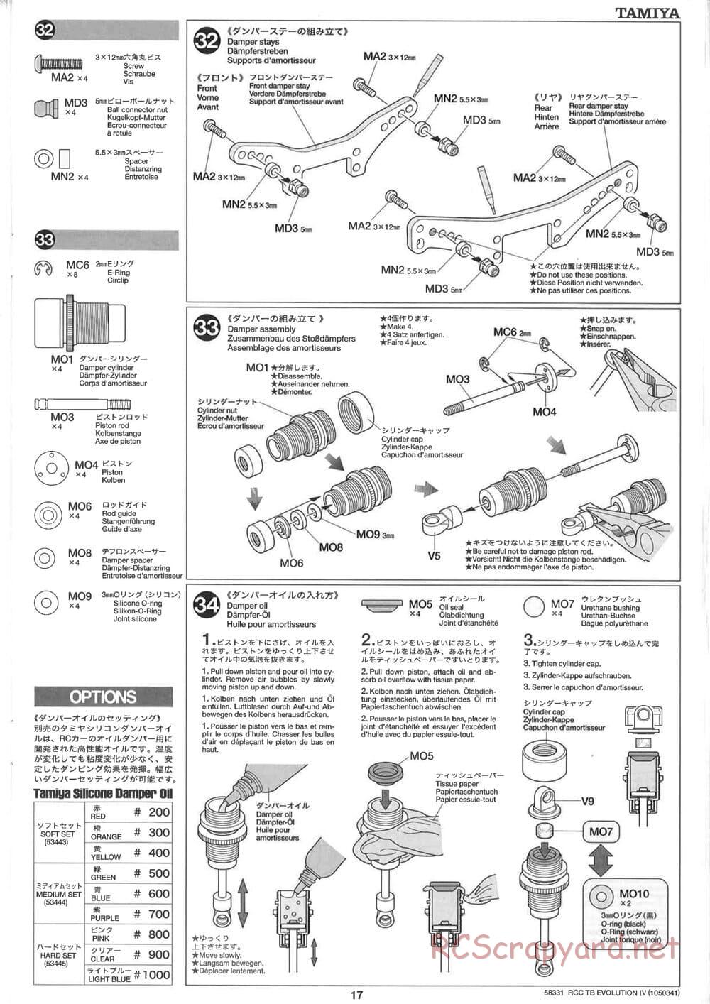 Tamiya - TB Evolution IV Chassis - Manual - Page 17