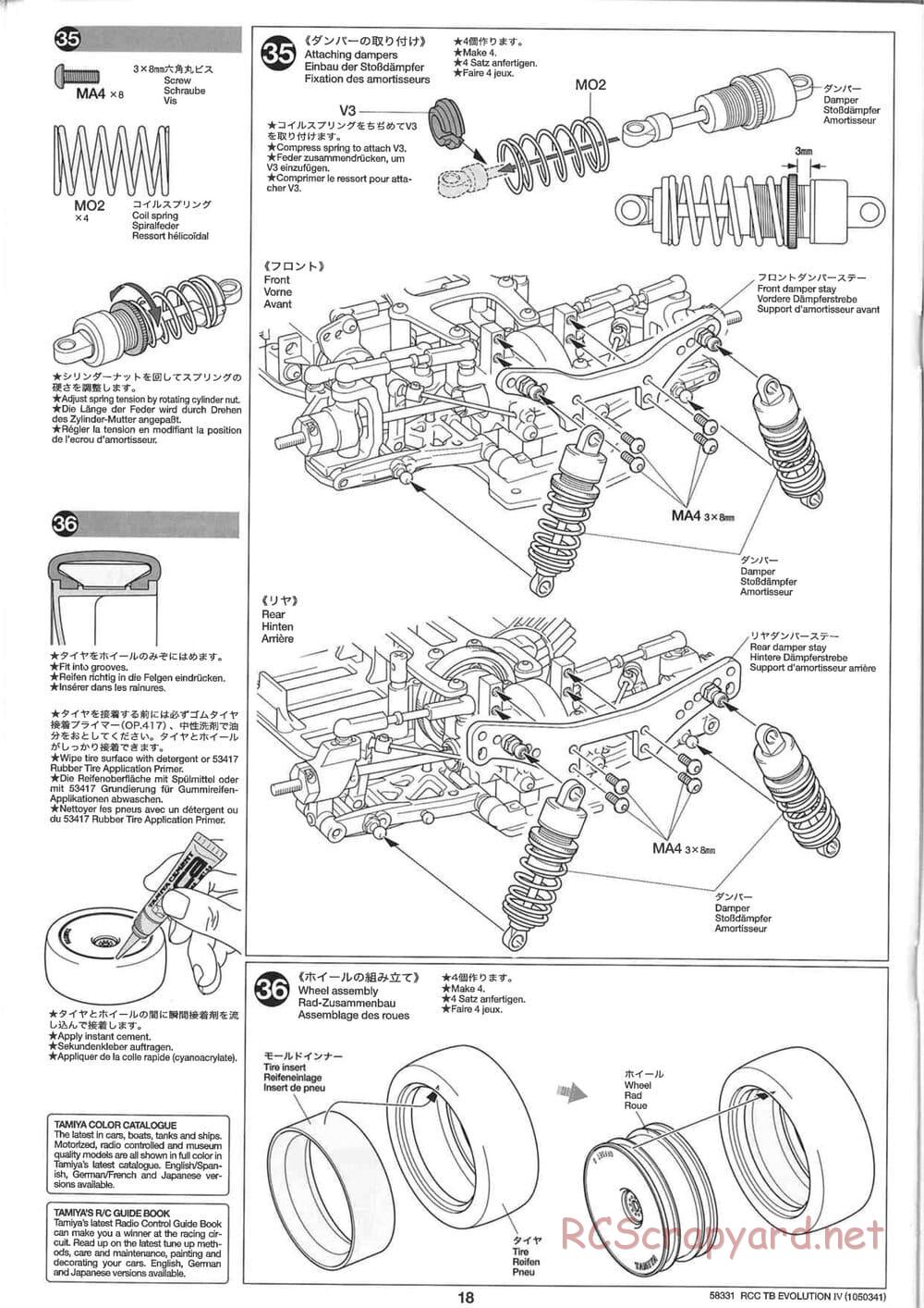 Tamiya - TB Evolution IV Chassis - Manual - Page 18