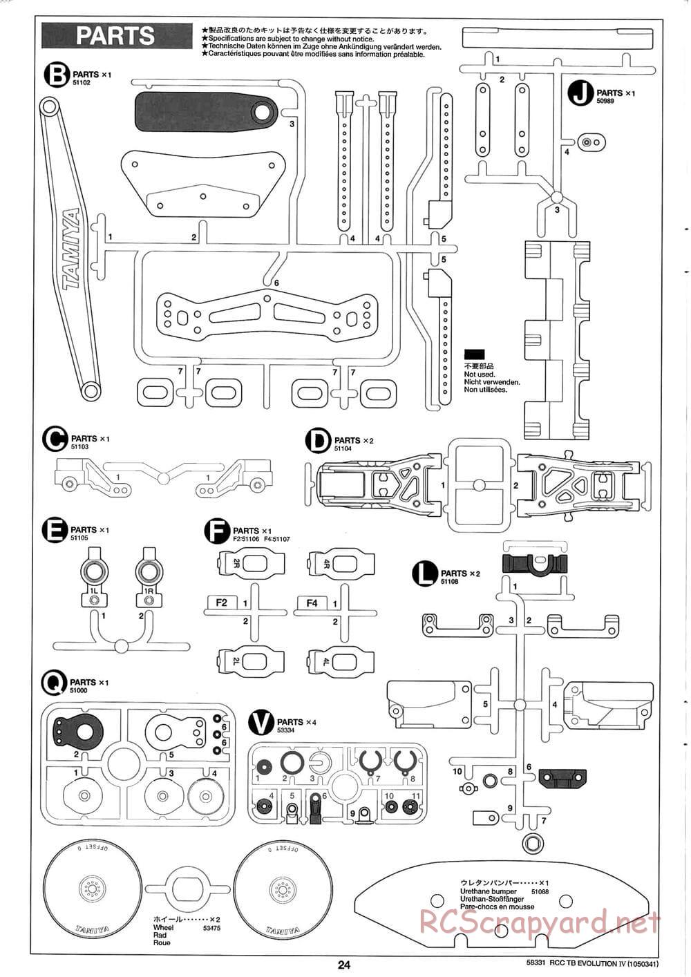 Tamiya - TB Evolution IV Chassis - Manual - Page 24