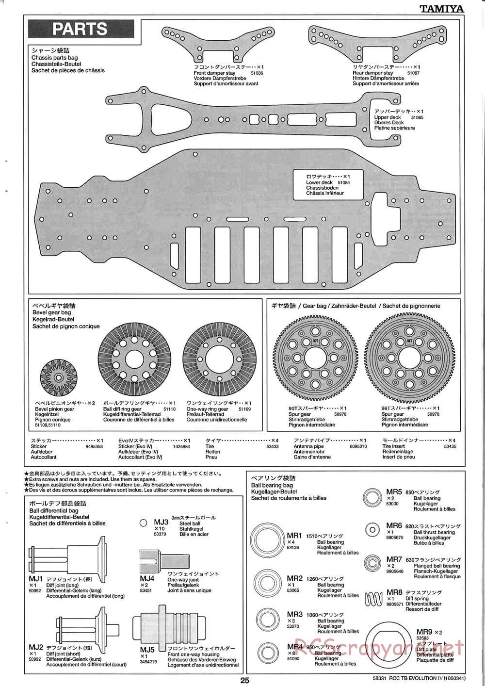 Tamiya - TB Evolution IV Chassis - Manual - Page 25