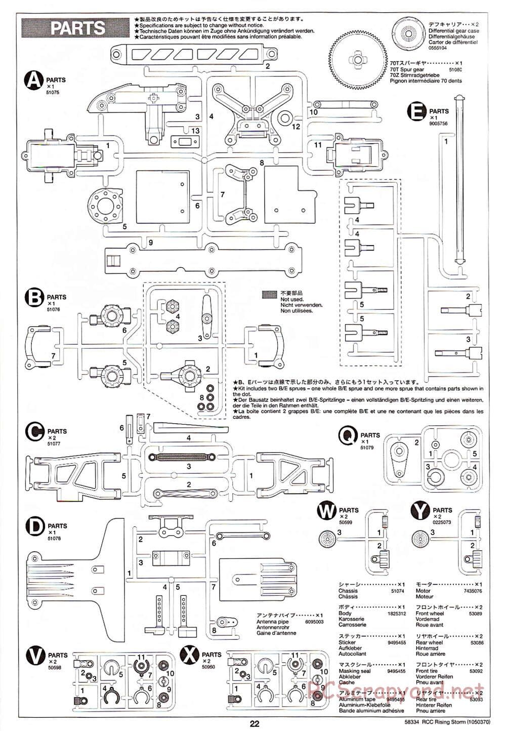 Tamiya - Rising Storm Chassis - Manual - Page 22