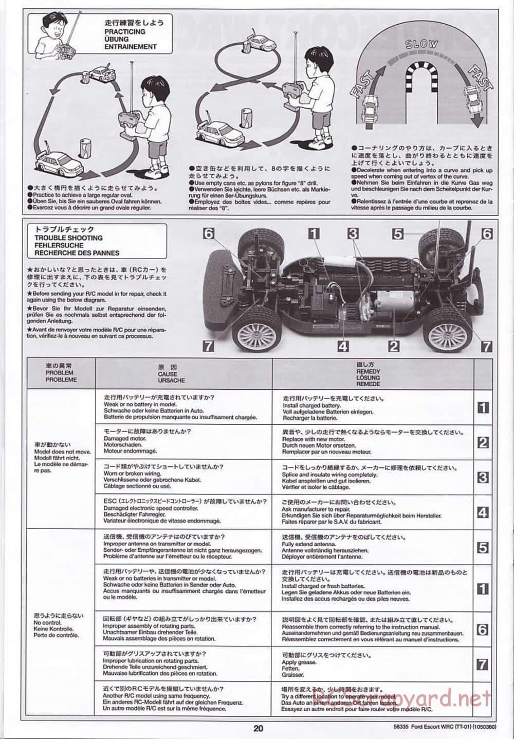 Tamiya - Ford Escort WRC - TT-01 Chassis - Manual - Page 20