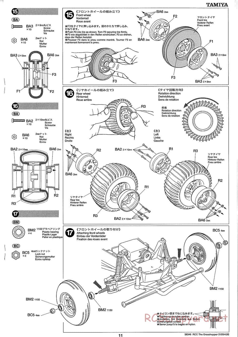 Tamiya - The Grasshopper (2005) - GH Chassis - Manual - Page 11