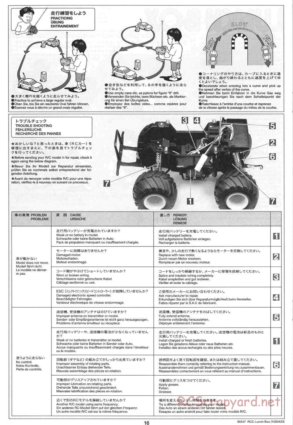 Tamiya - Vanessas Lunchbox - CW-01 Chassis - Manual - Page 16