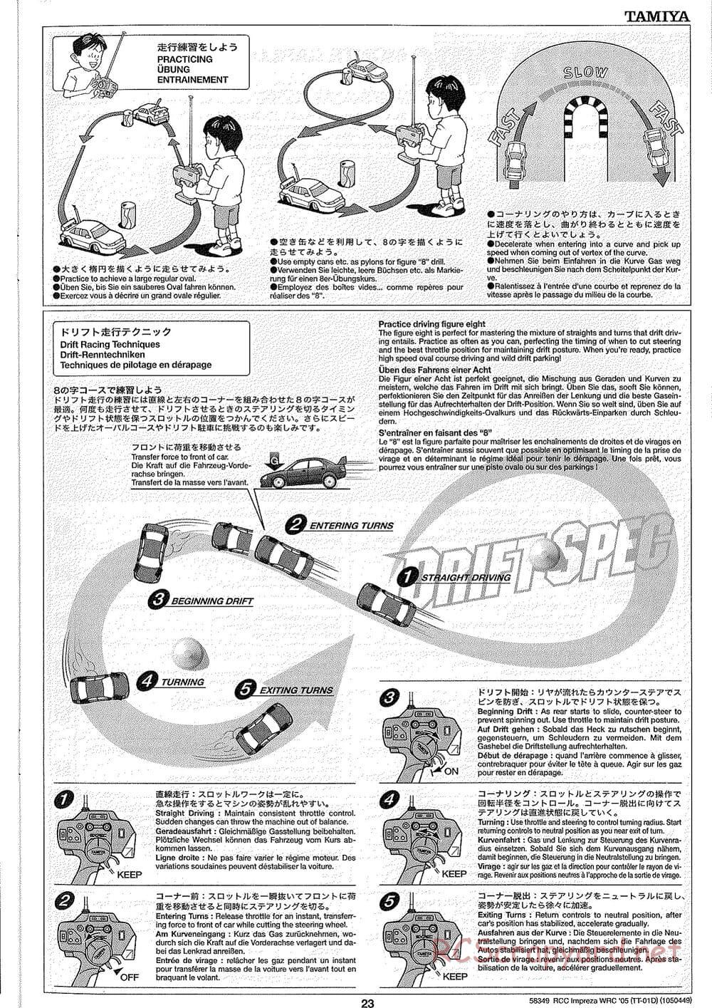 Tamiya - Subaru Impreza WRC Monte Carlo 05 - Drift Spec - TT-01D Chassis - Manual - Page 23