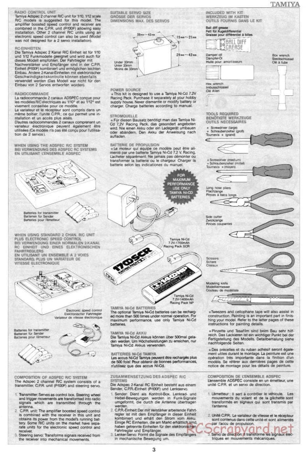 Tamiya - Mercedes-Benz C11 - Group-C Chassis - Manual - Page 3
