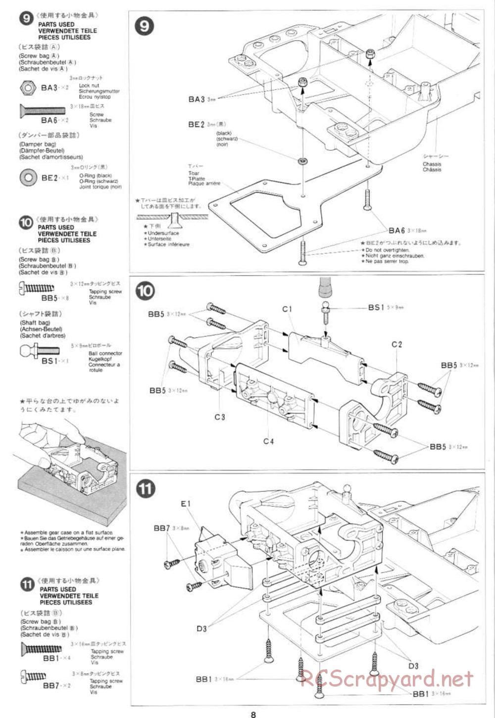 Tamiya - Mercedes-Benz C11 - Group-C Chassis - Manual - Page 8