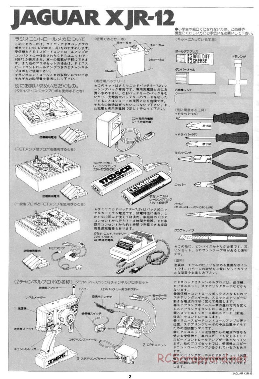 Tamiya - Jaguar XJR-12 Daytona Winner - Group-C Chassis - Manual - Page 2