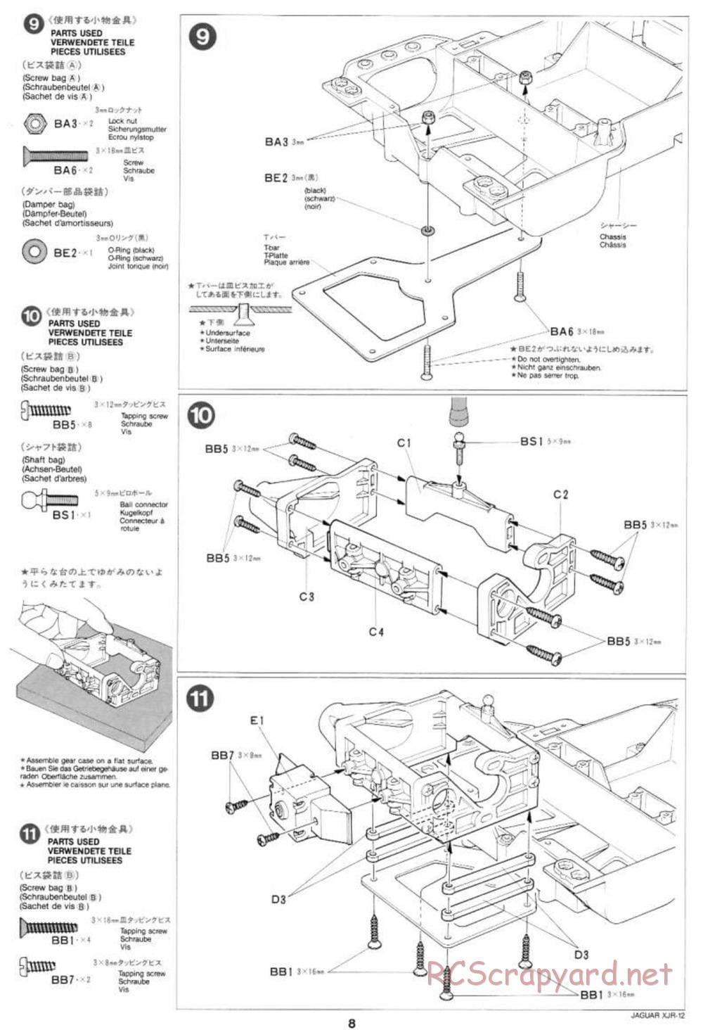 Tamiya - Jaguar XJR-12 Daytona Winner - Group-C Chassis - Manual - Page 8