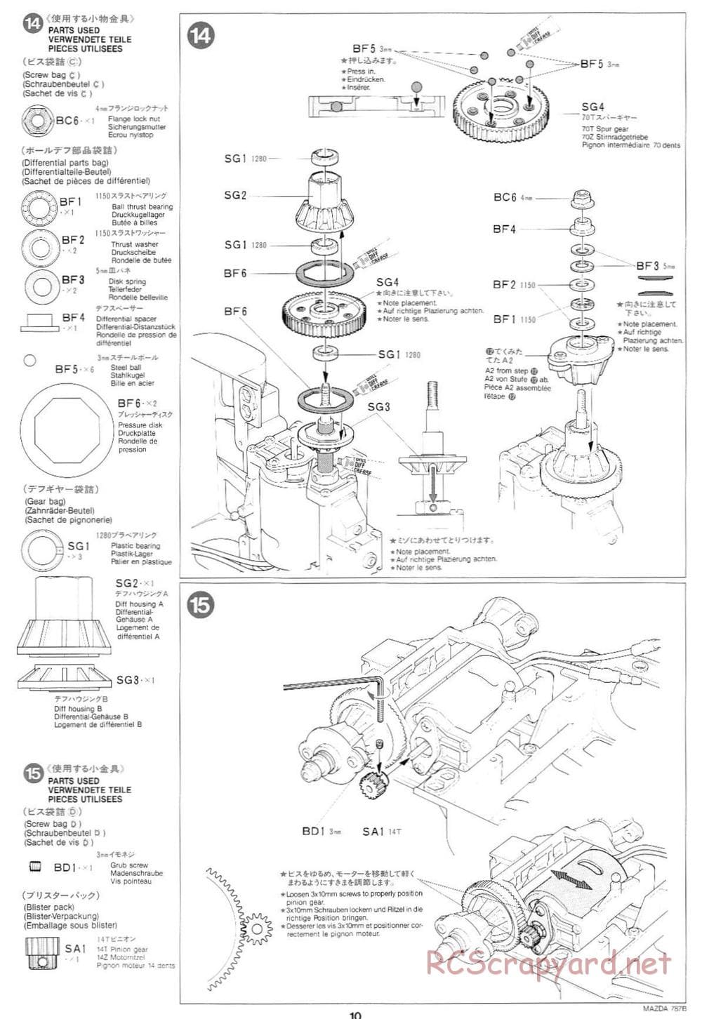 Tamiya - Mazda 787B - Group-C Chassis - Manual - Page 10