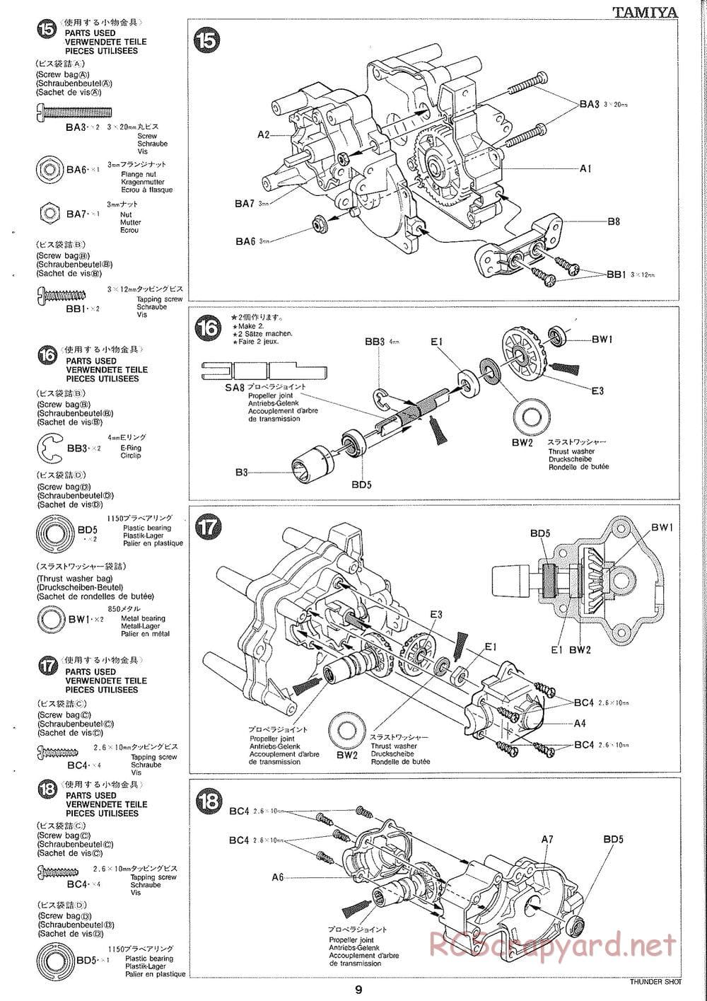 Tamiya - Thunder Shot - TS1 Chassis - Manual - Page 10