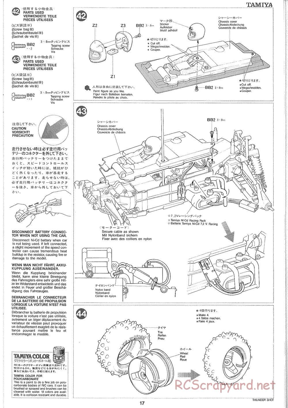 Tamiya - Thunder Shot - TS1 Chassis - Manual - Page 18