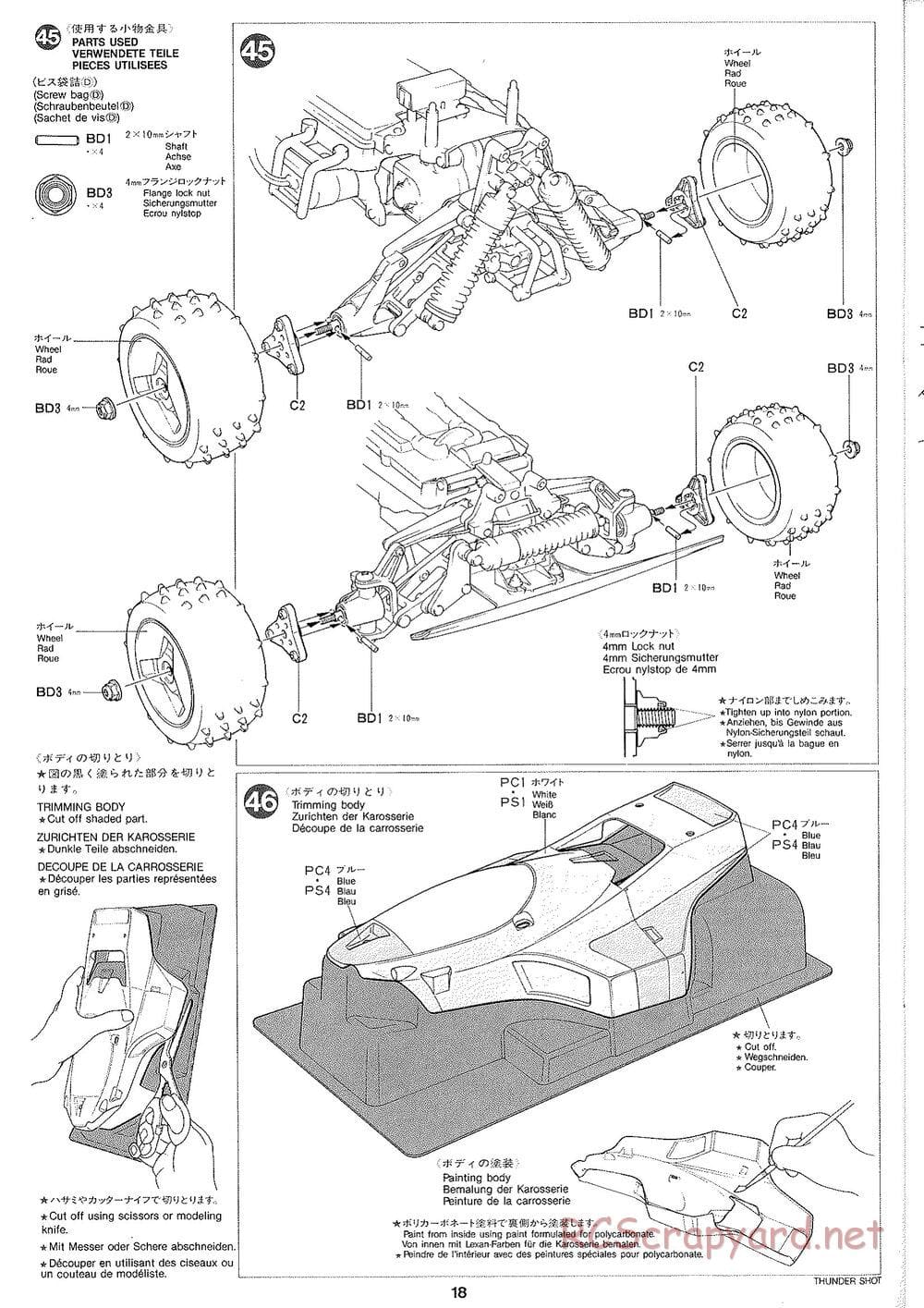 Tamiya - Thunder Shot - TS1 Chassis - Manual - Page 19