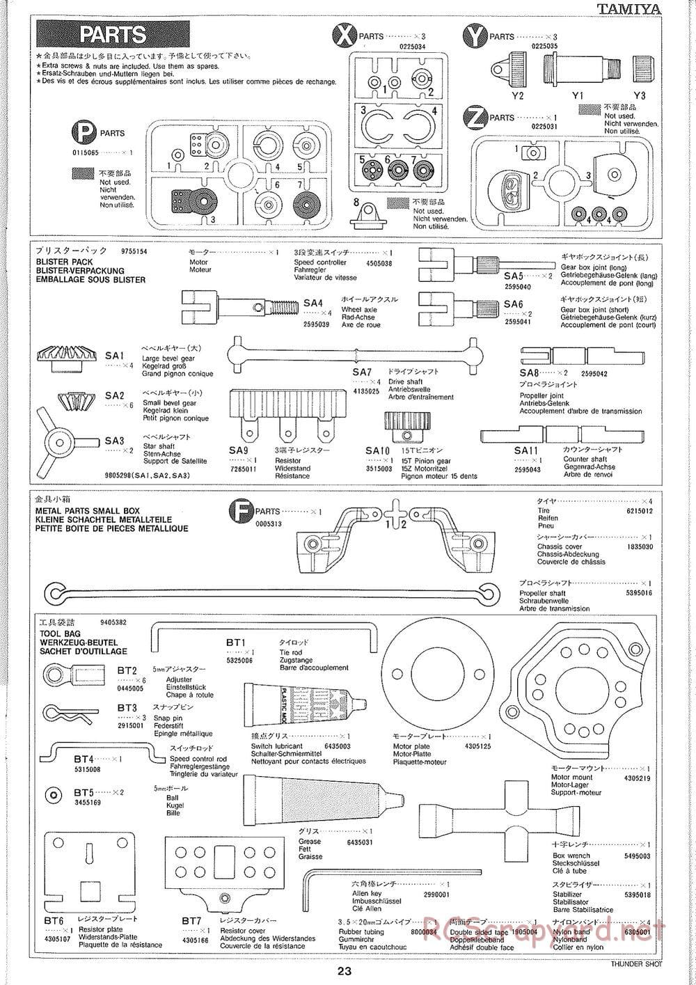 Tamiya - Thunder Shot - TS1 Chassis - Manual - Page 24