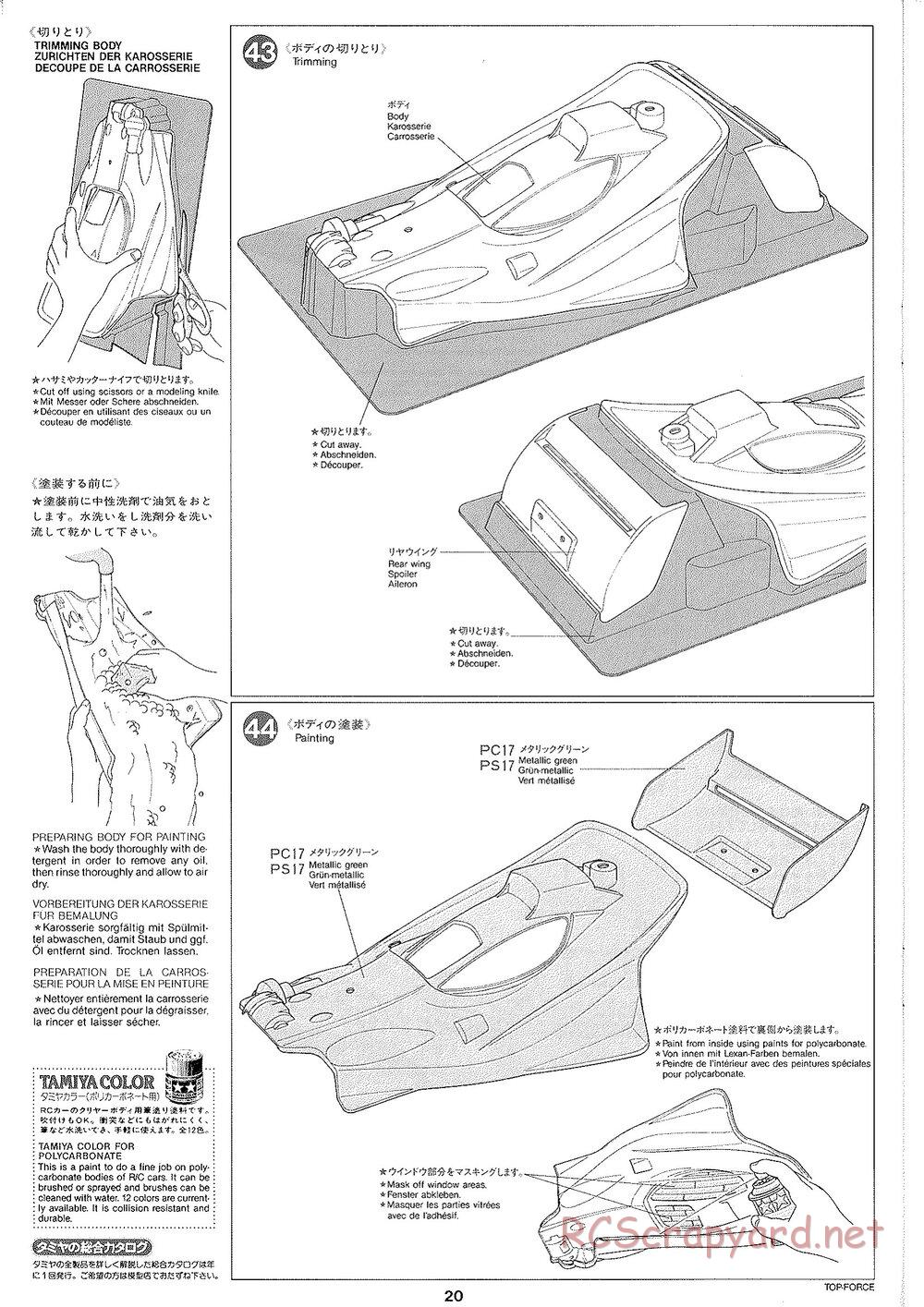 Tamiya - Top Force 2005 - DF-01 Chassis - Manual - Page 20