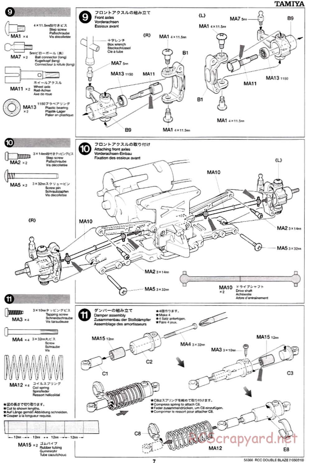 Tamiya - Double Blaze - WR-01 Chassis - Manual - Page 7
