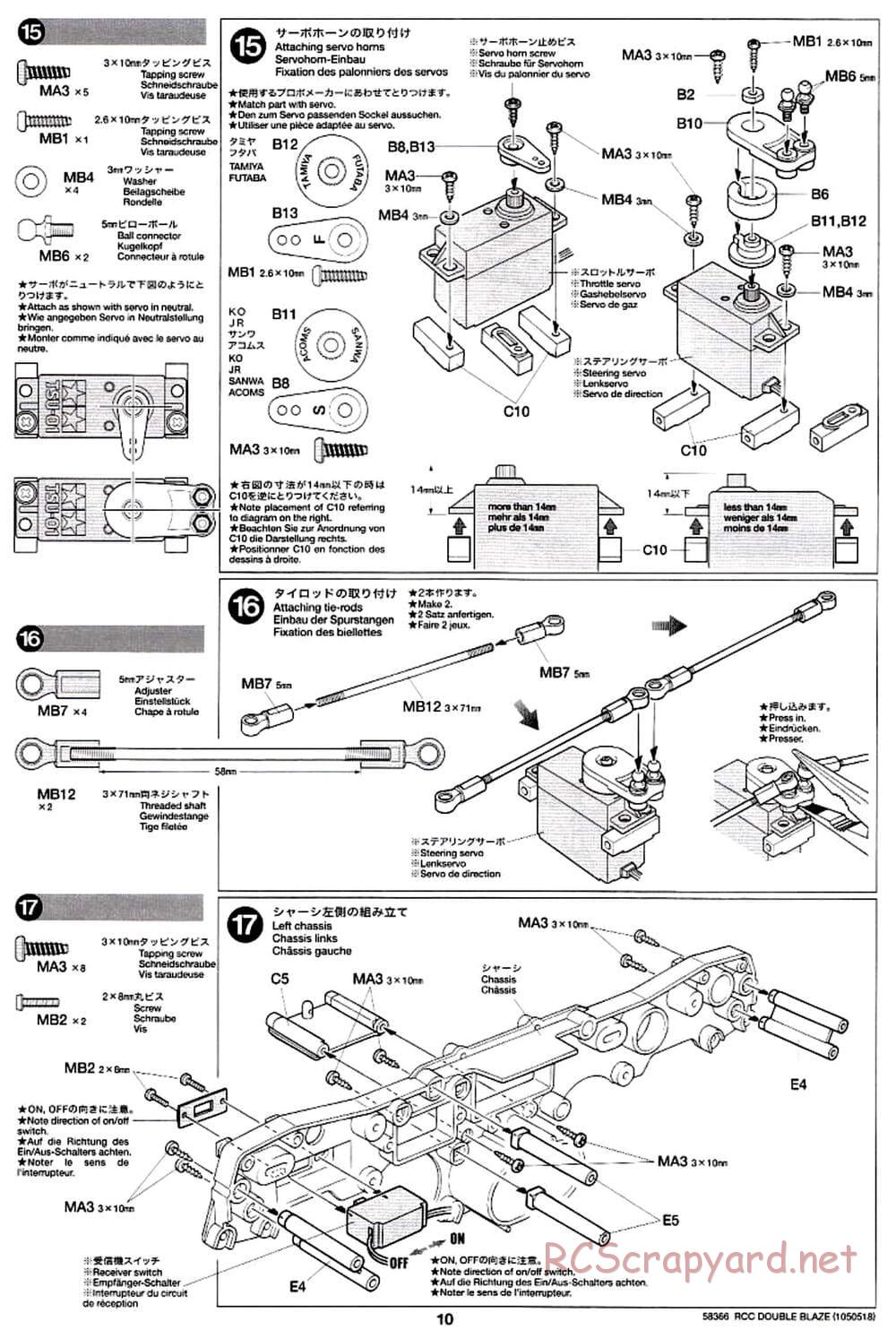 Tamiya - Double Blaze - WR-01 Chassis - Manual - Page 10