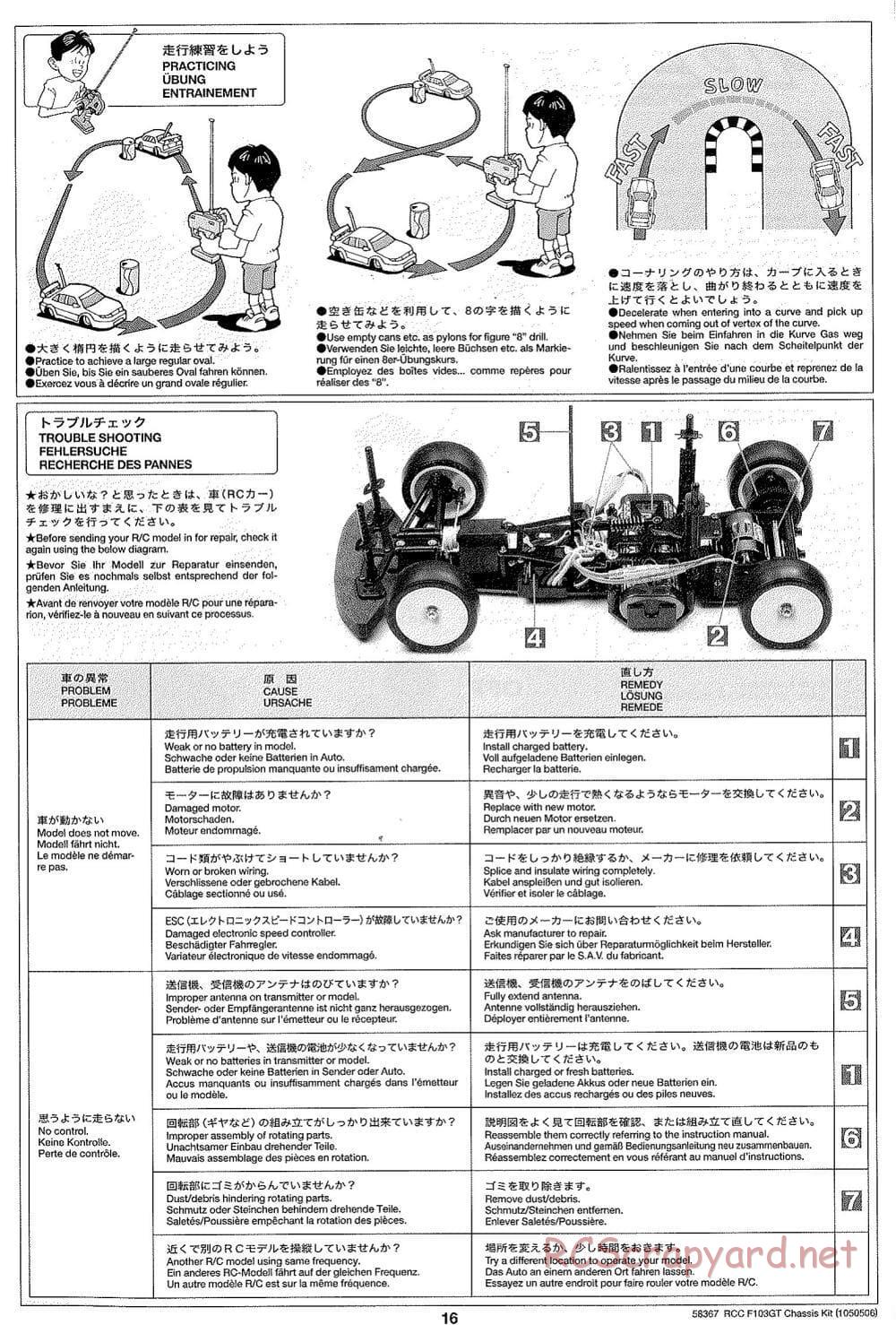Tamiya - F103GT Chassis Kit - Manual - Page 16