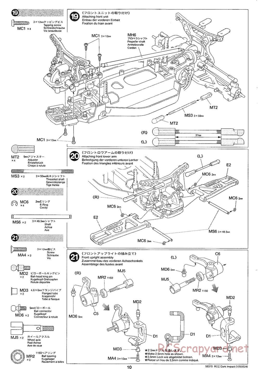 Tamiya - Dark Impact Chassis - Manual - Page 10