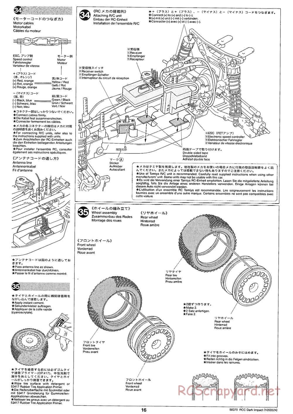 Tamiya - Dark Impact Chassis - Manual - Page 16