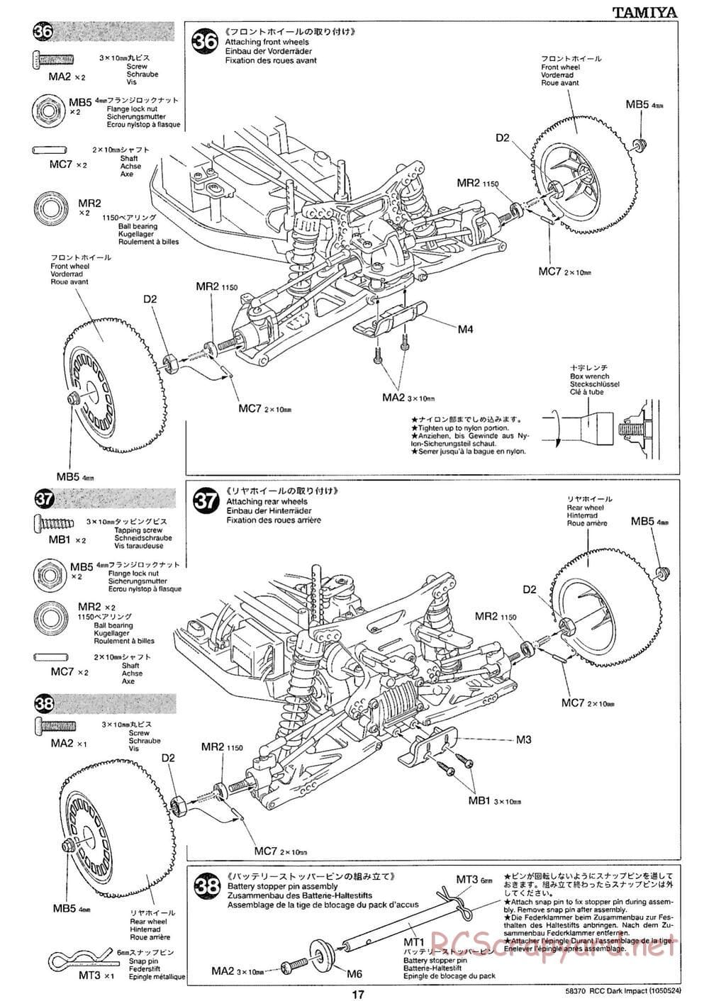 Tamiya - Dark Impact Chassis - Manual - Page 17