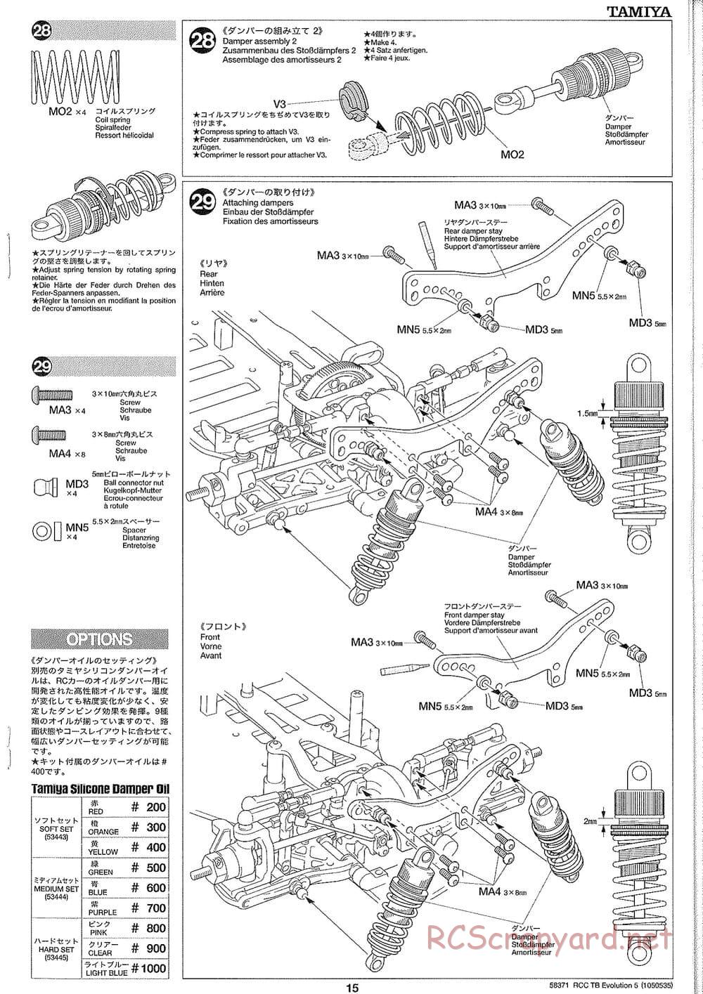 Tamiya - TB Evolution V Chassis - Manual - Page 15