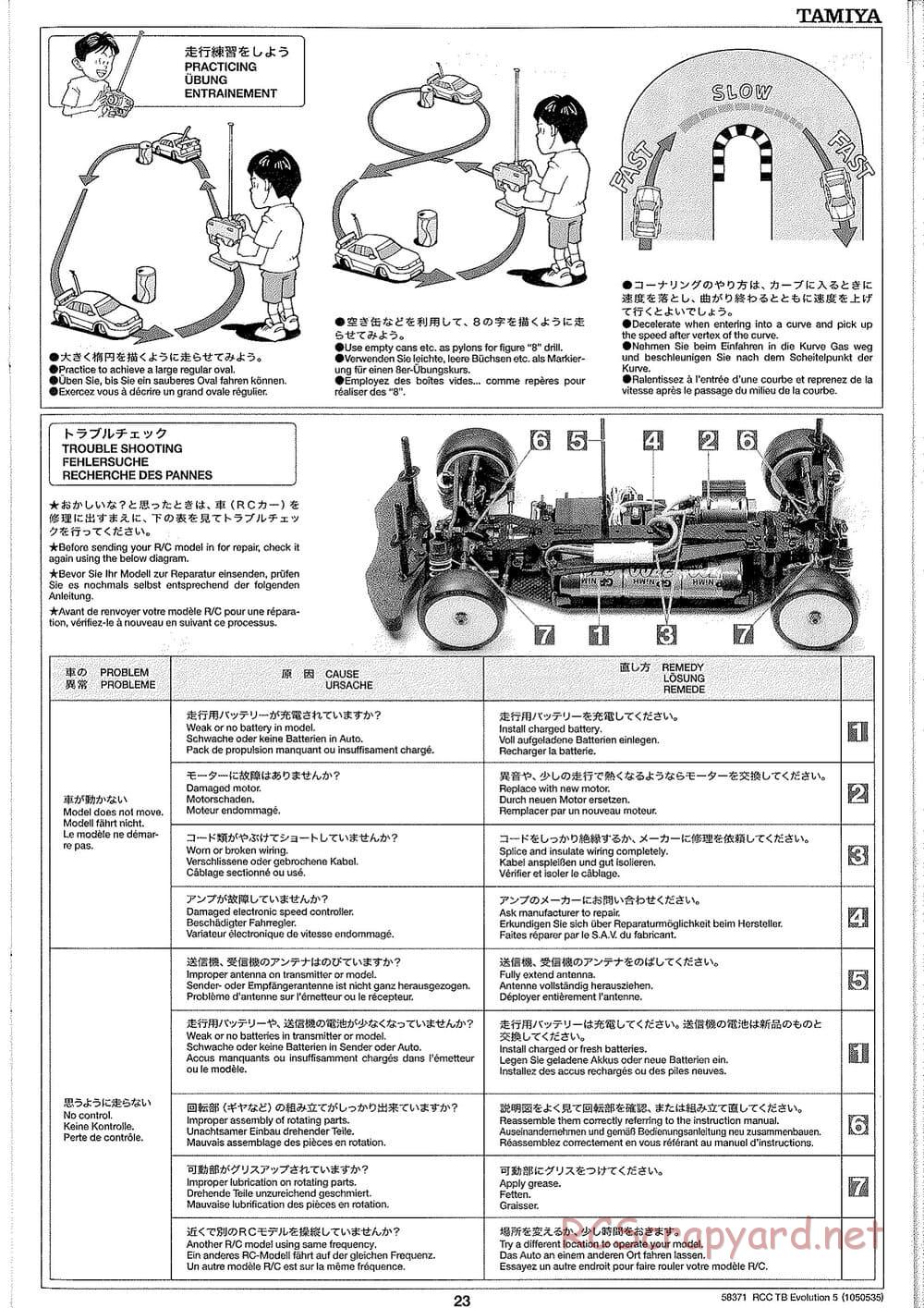 Tamiya - TB Evolution V Chassis - Manual - Page 23
