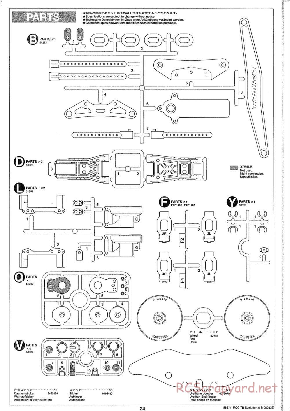 Tamiya - TB Evolution V Chassis - Manual - Page 24