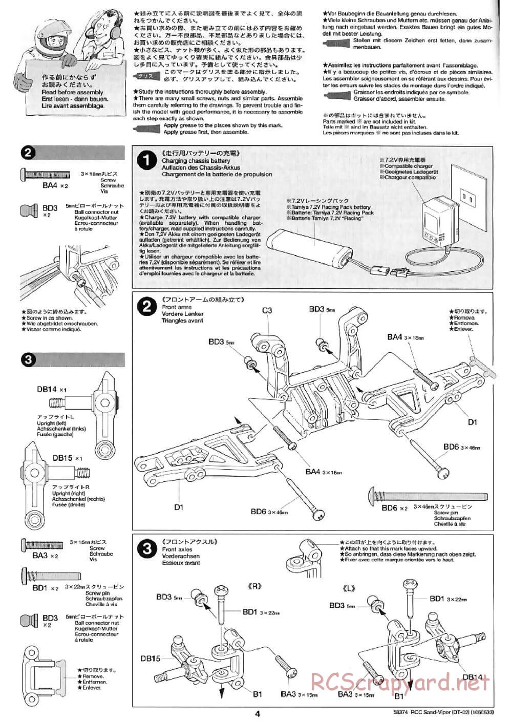 Tamiya - Sand Viper Chassis - Manual - Page 4