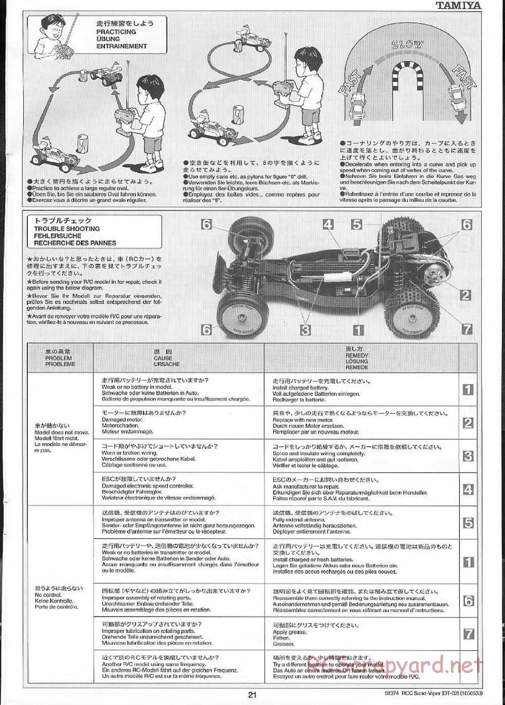 Tamiya - Sand Viper Chassis - Manual - Page 21
