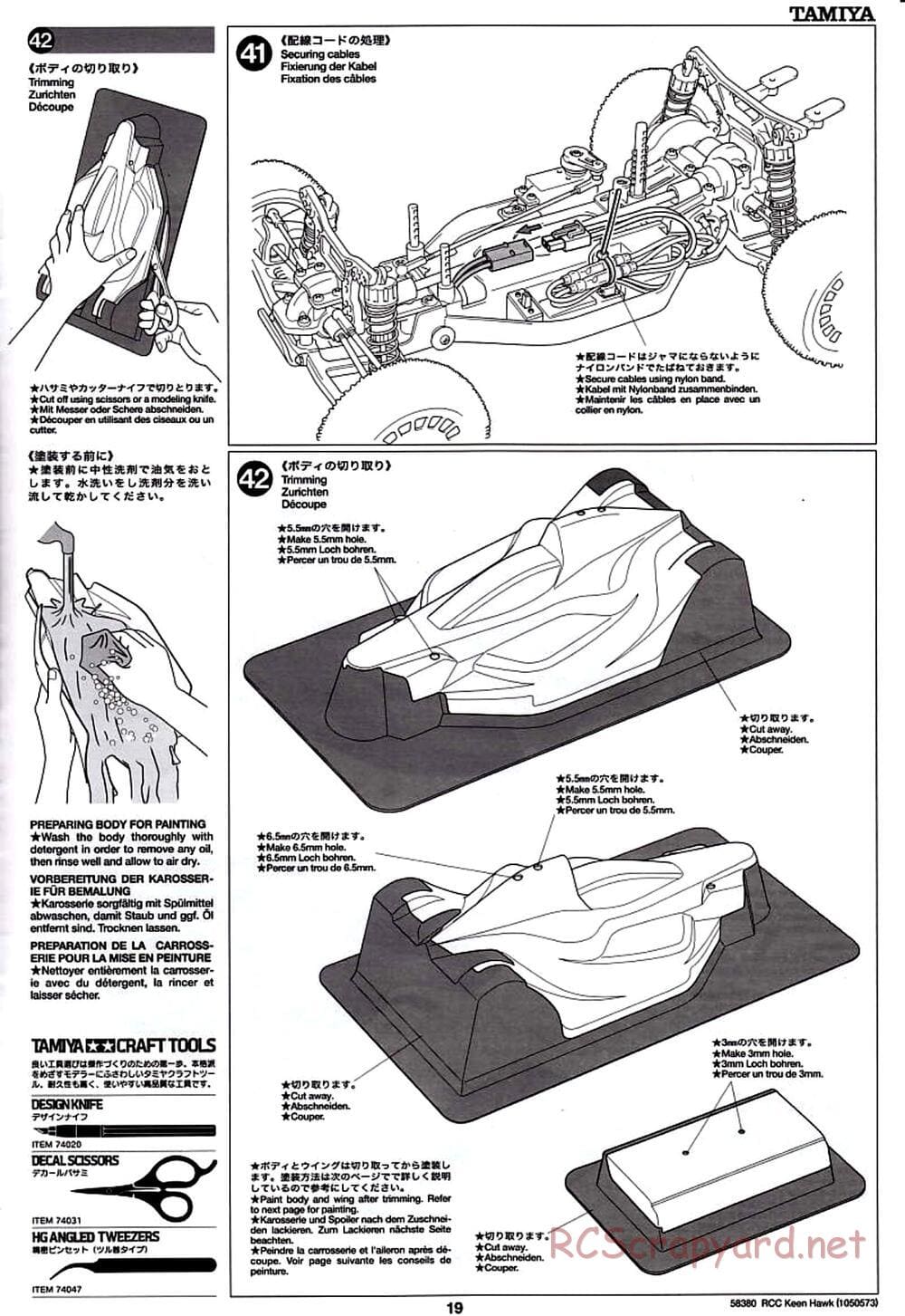 Tamiya - Keen Hawk Chassis - Manual - Page 19