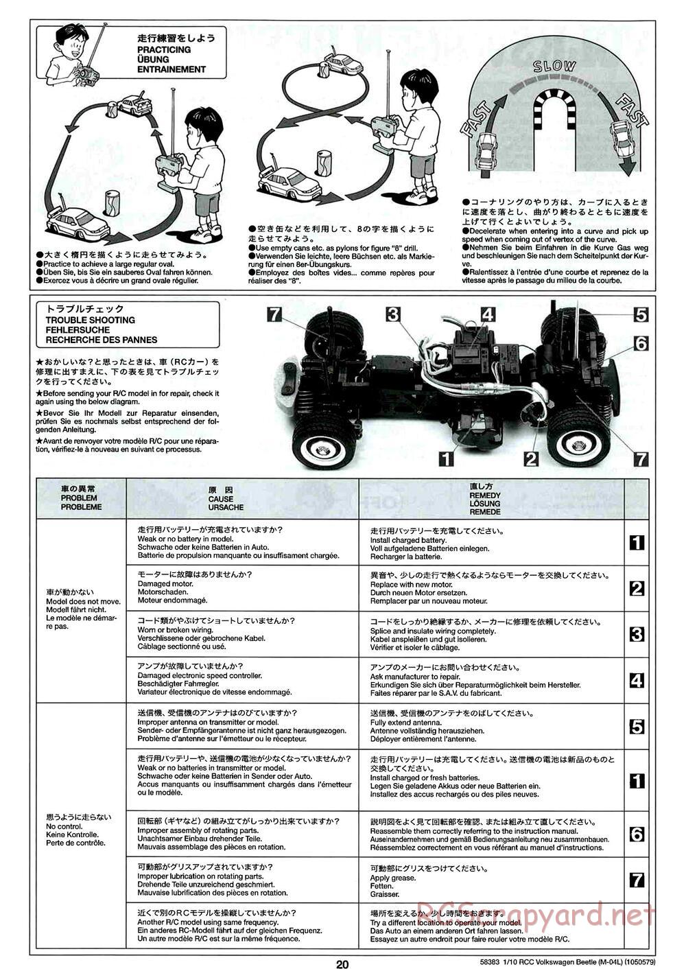 Tamiya - Volkswagen Beetle - M04L Chassis - Manual - Page 20