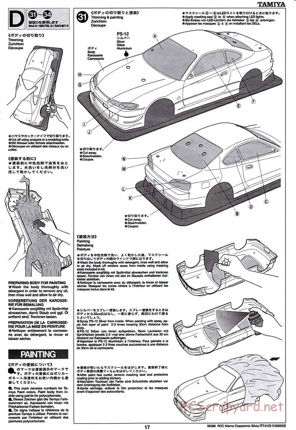 Tamiya - Nismo Coppermix Silvia Drift Spec - TT-01D Chassis - Manual - Page 17