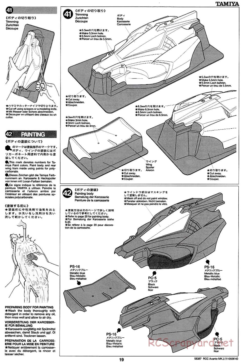 Tamiya - Avante Mk.II Chassis - Manual - Page 19
