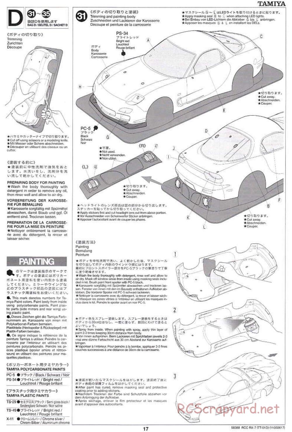 Tamiya - Mazda RX-7 - Drift Spec - TT-01D Chassis - Manual - Page 17