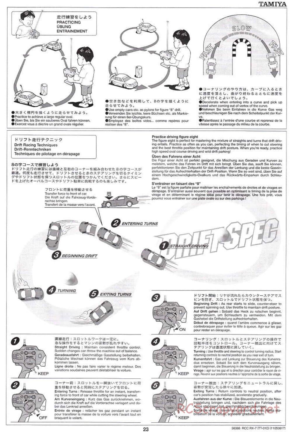 Tamiya - Mazda RX-7 - Drift Spec - TT-01D Chassis - Manual - Page 23
