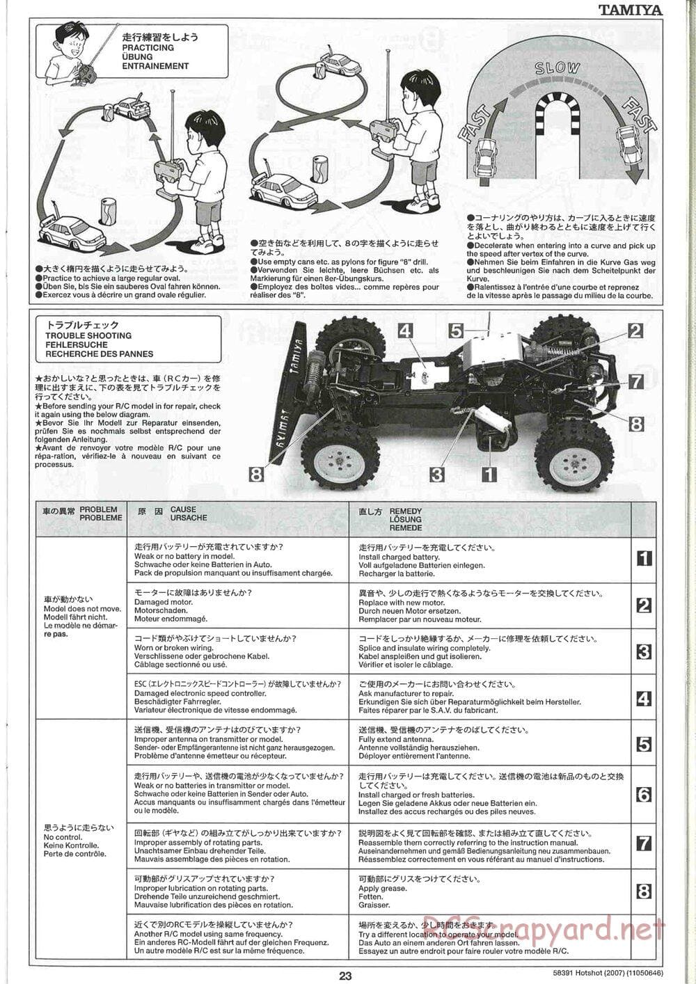 Tamiya - Hotshot - 2007 - HS Chassis - Manual - Page 23