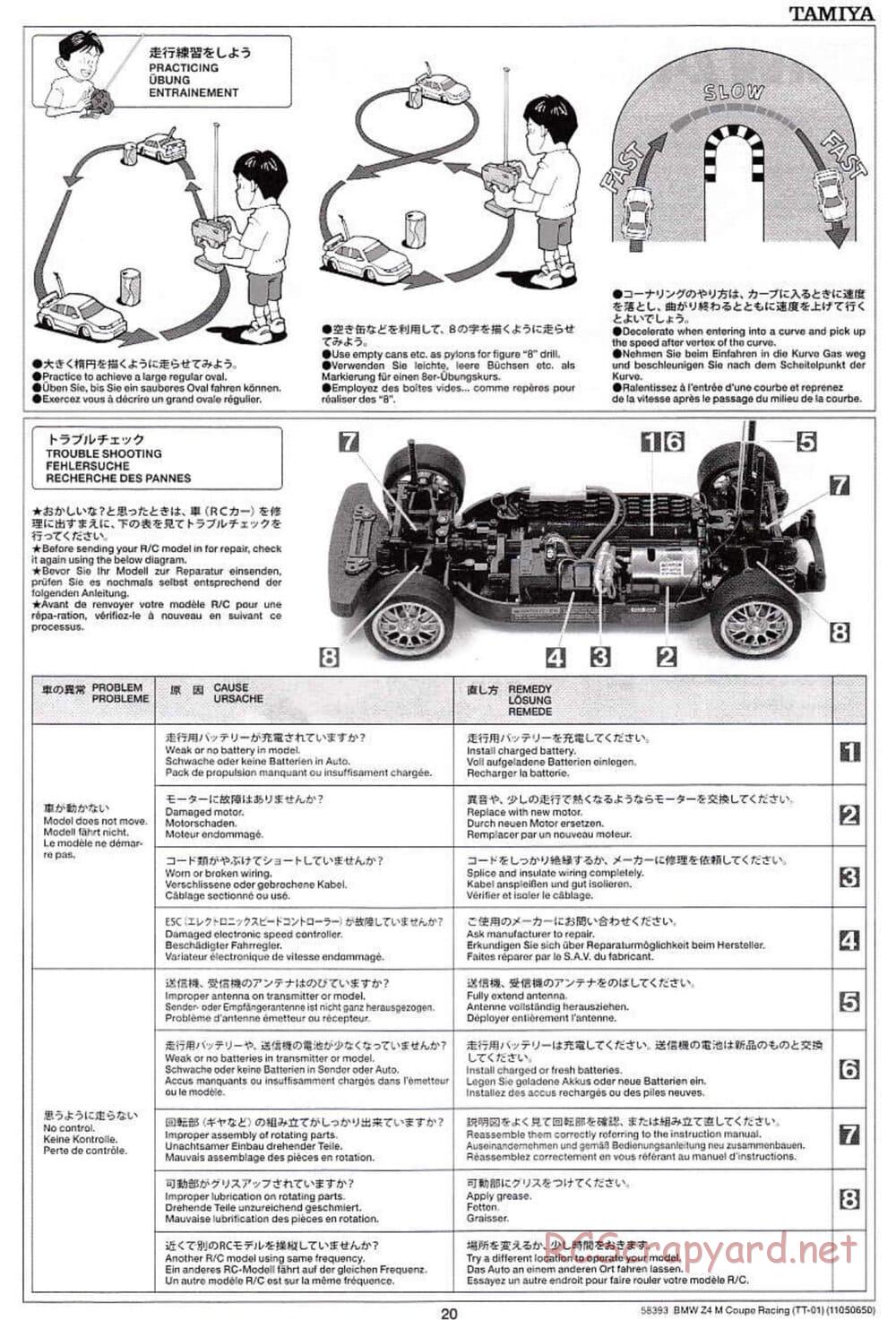 Tamiya - BMW Z4 M Coupe Racing - TT-01 Chassis - Manual - Page 20